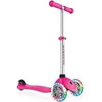 Globber Kids Primo Light Up Ruedas Scooter- neón Rosa